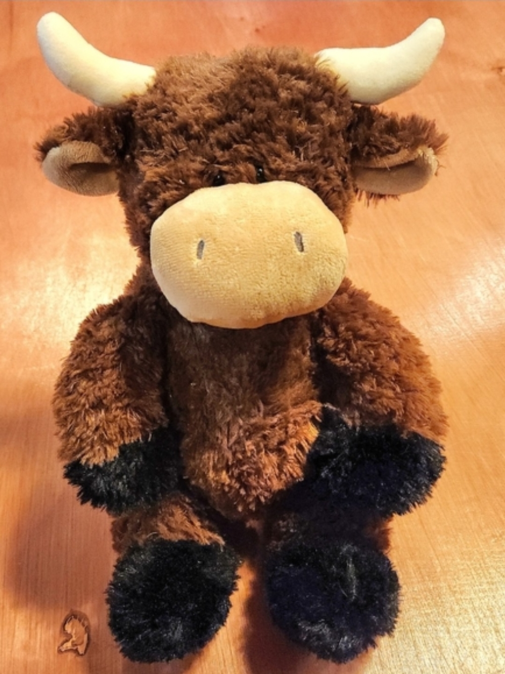 Plush Brown Bull Stuffed Animal - Soft Kids Toy